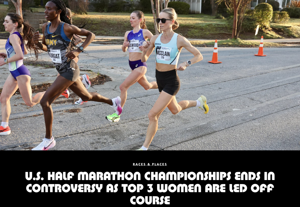 hthapp下载-官方引导车带错路!美国半程马拉松女子前三名集体无缘领奖台